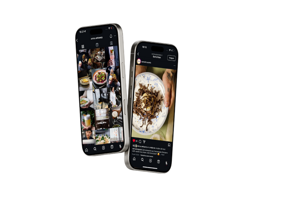 social media feed on instagram for a restaurant